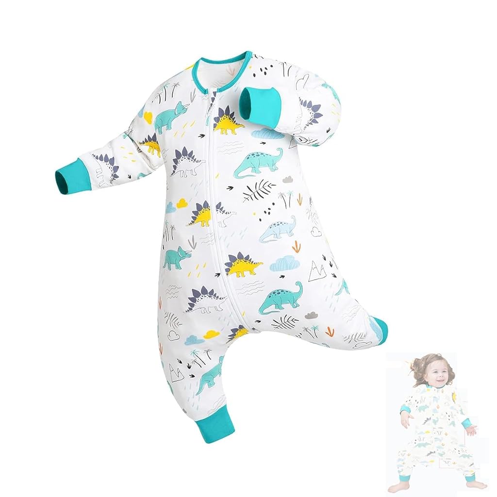 SNOWIE SOFT Baby Sleepsuits Sleeping Bag with Feet 2.5 TOG Wearable Blanket Baby with Long Sleeve Sleep Sack for Infant Toddler 100% Cotton Walking Sleeping Pajamas for Girl Boy 18-36 Months Dinosaur SNOWIE SOFT Baby Sleepsuits Sleeping Bag with Feet 2.5 TOG Wearable Blanket Baby with Long Sleeve Sleep Sack for Infant Toddler 100% Cotton Walking Sleeping Pajamas for Girl Boy 18-36 Months Dinosaur